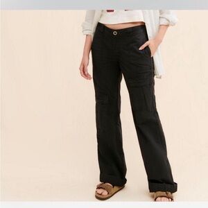 Free People The Thing Is Utility Cargo Pants Black size 0